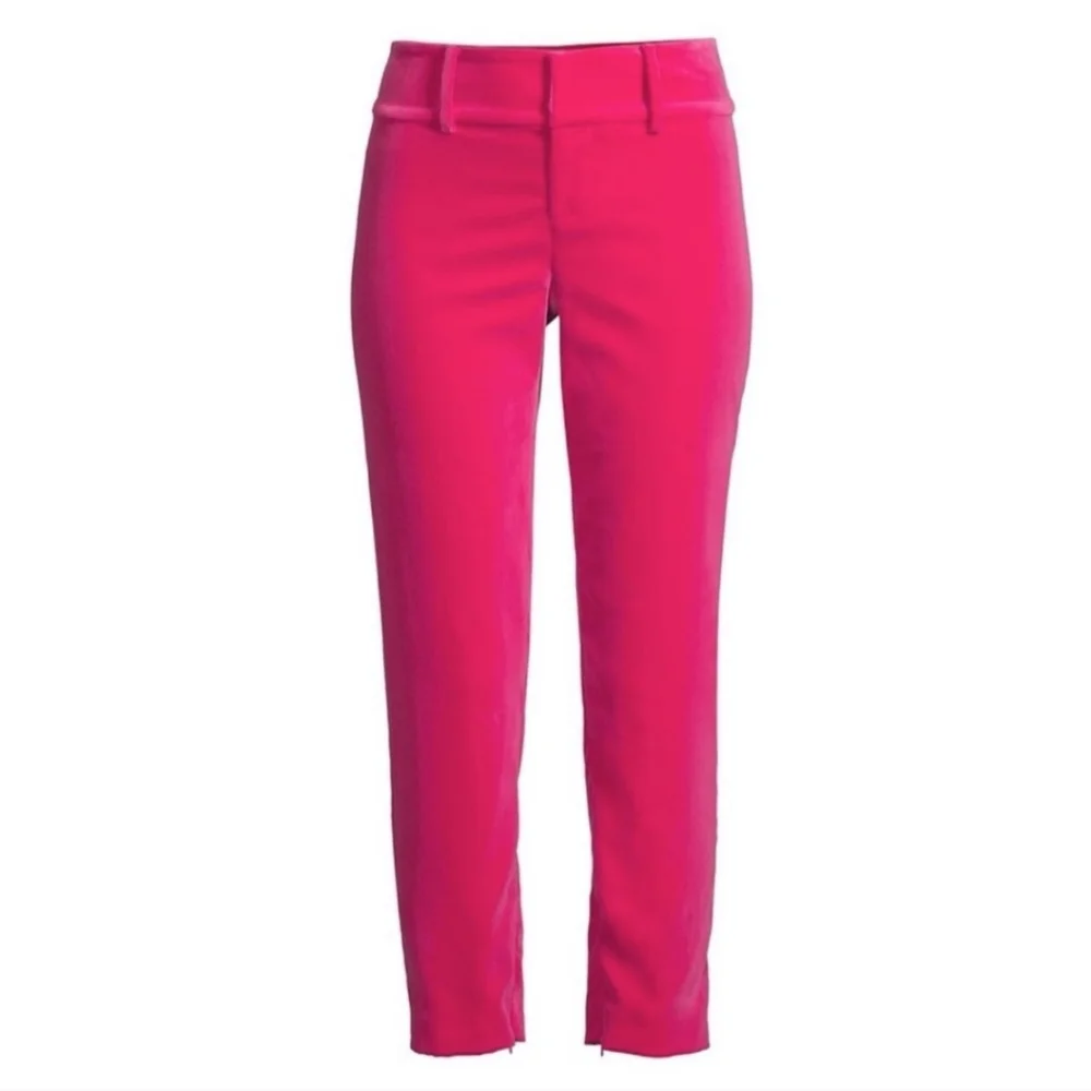 alice + olivia  slim velvet ankle pants Size 6 - Picture 9 of 12